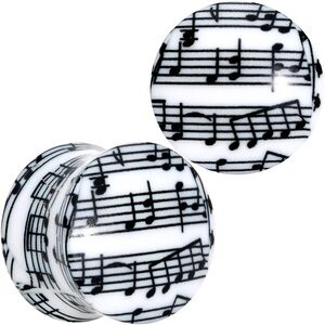 16MM Musical Note Ear Plugs Pair